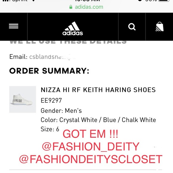 AUTHENTIC NIZZA HI RF KEITH HARING  SNEAKERS *NIB* - Picture 7 of 8